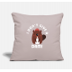 Cute Beaver Graphic&Funny Quote Shirt Design Light Taupe Pillow